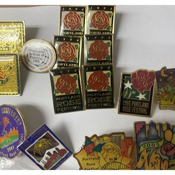Lot 37 ~ 1989 To 2007 Portland Rose Festival Oregon Vintage Pins - Picture 5 of 12